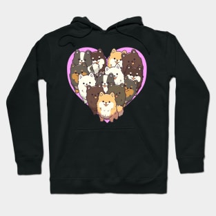 Pomeranian Dog Heart Hoodie